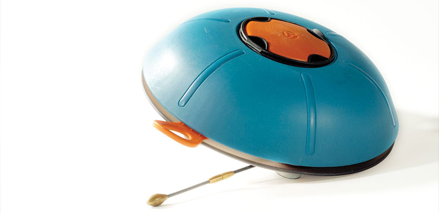 Objeto moderno de desing feito de plástico